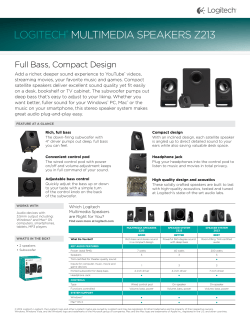LOGITECH&reg; MULTIMEDIA SPEAKERS Z213