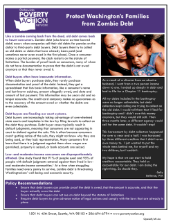 Protect Washington`s Families from Zombie Debt