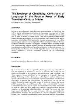 The Ideology of Objectivity: Constructs of Language in the Popular