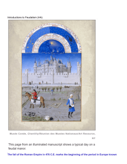 Introductions to Feudalism (HA) The fall of the Roman Empire in 476