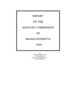 Report of the Sanitary Commission