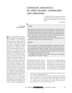 iconograf&iacute;a emblem&aacute;tica del h&eacute;roe nacional costarricense juan