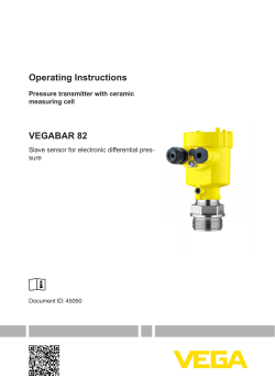 Operating Instructions - VEGABAR 82 - Slave sensor
