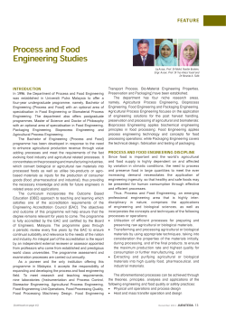 Process and Food Engineering Studies