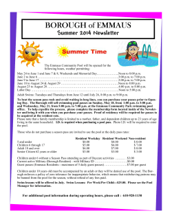 Summer 2014 Newsletter