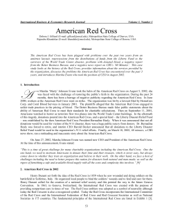 AMERICAN RED CROSS - The Clute Institute