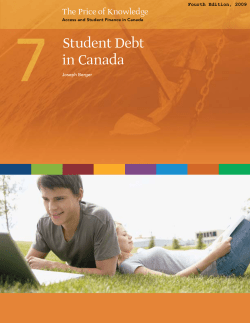 Chapter 7: Student Debt in Canada