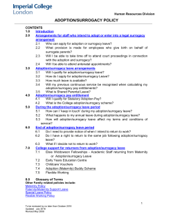 adoption/surrogacy policy