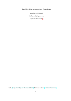 Satellite Communication Principles