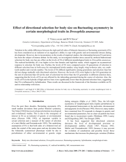 Effect of directional selection for body size on fluctuating asymmetry