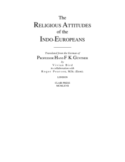 The RELIGIOUS ATTITUDES of the INDO