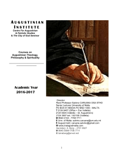 the entire depliant of the Courses offered by the Augustinian Institute