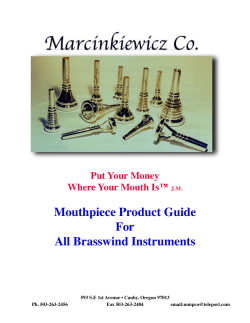 Mouthpiece Product Guide For All Brasswind Instruments