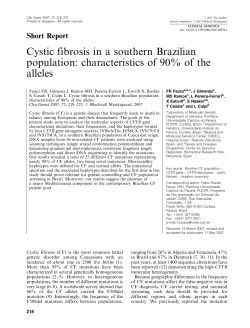 Cystic fibrosis in a southern Brazilian population