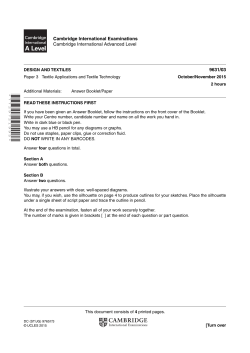 Cambridge International Examinations Cambridge