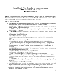 Directions for Administration - Grade 2 Informative