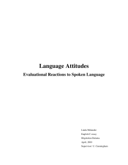 Language Attitudes