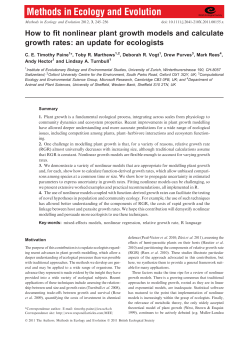 How to fit nonlinear plant growth models and calculate growth rates