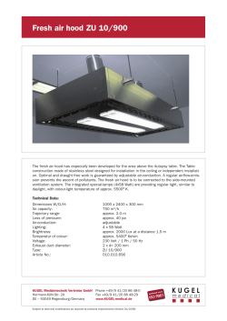 Fresh air hood ZU 10/900
