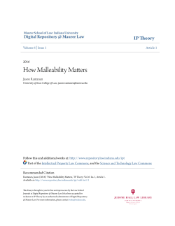 How Malleability Matters - Digital Repository @ Maurer Law