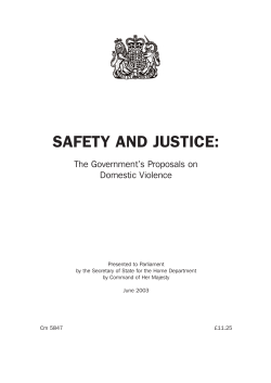 safety and justice - UK Government Web Archive