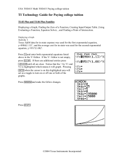 Displaying a Graph, Finding the Zero of a Function, Using Equation