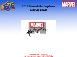 2016 Marvel Masterpieces Trading Cards