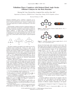 Palladium Pincer Complexes with Reduced Bond Angle Strain