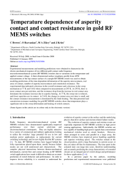 Temperature dependence of asperity contact and contact resistance