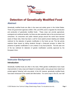 Detection of Genetically Modified Food