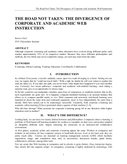 the road not taken: the divergence of corporate and academic web