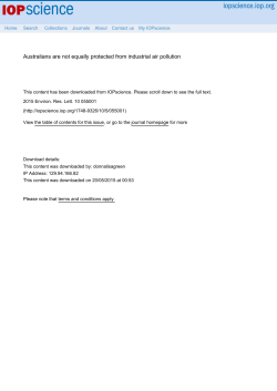 Australians are not equally protected from industrial air pollution