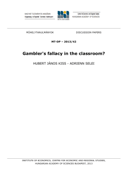 Gambler`s fallacy in the classroom?