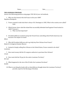 Louisiana Purchase Worksheet