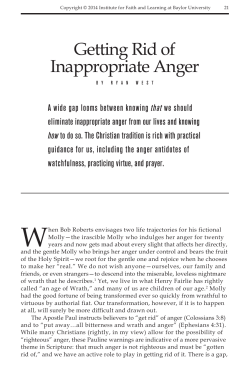 Getting Rid of Inappropriate Anger