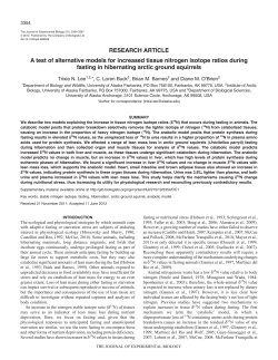 A test of alternative models for increased tissue nitrogen isotope