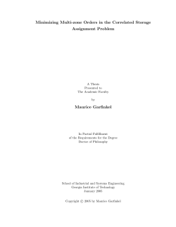 Minimizing Multi-zone Orders in the Correlated Storage Assignment