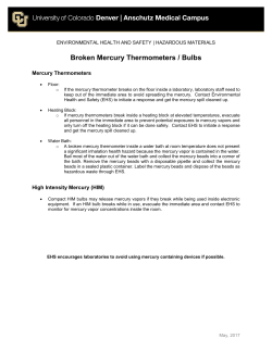 Broken Mercury Thermometers / Bulbs