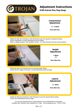 Flag Hinge Adjustment