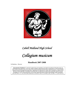 Cabell Midland High School Collegium musicum Student Contract