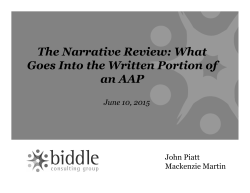 The Narrative Review: What Goes Into the Written Portion of