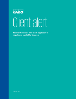 Federal Reserve`s two-track approach to regulatory capital for insurers