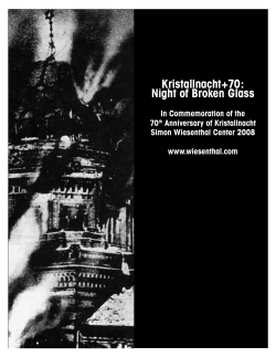 KRISTALLNACHT - Simon Wiesenthal Center