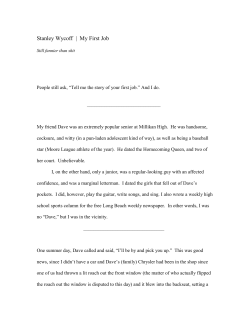 My First Job - Alan Rifkin