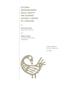 cultural responsiveness, racial identity and academic success