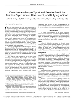 Abuse, Harassment, and Bullying in Sport