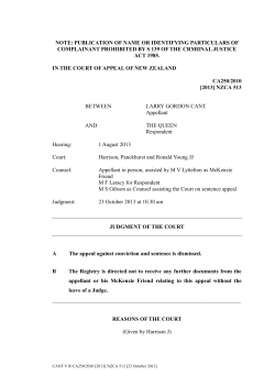 NZCA 513 - Ministry of Justice