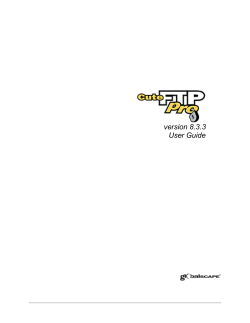 CuteFTP Professional version 8.3.3 User Guide