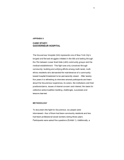 case study: gouverneur hospital