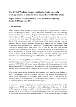 RYCO evaluation report 2016